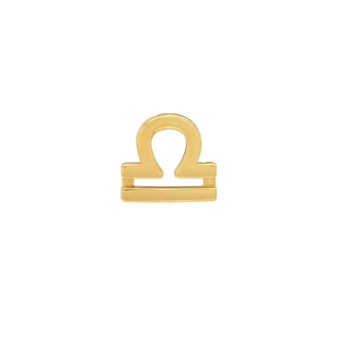 14k Gold Zodiac Earrings - Libra Sept 24 - Oct 23 by VicStoneNYC Fine Jewelry