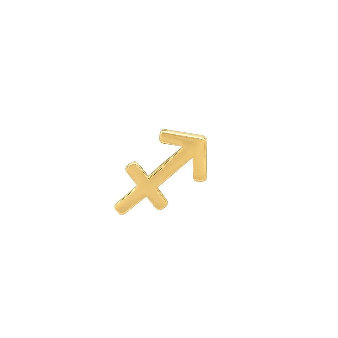 14k Gold Zodiac Earrings - Sagittarius Nov 23 - Dec 21 by VicStoneNYC Fine Jewelry