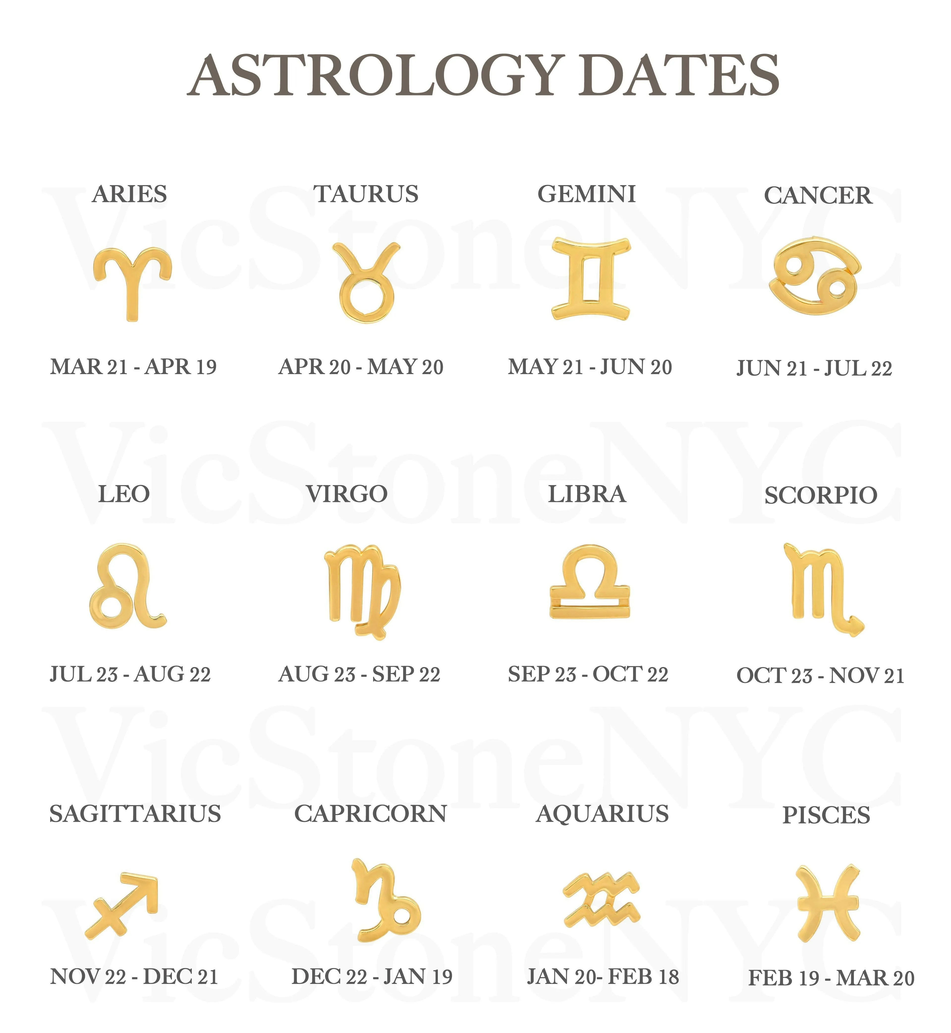 14k Gold Zodiac Earrings - Sagittarius Nov 23 - Dec 21 by VicStoneNYC Fine Jewelry
