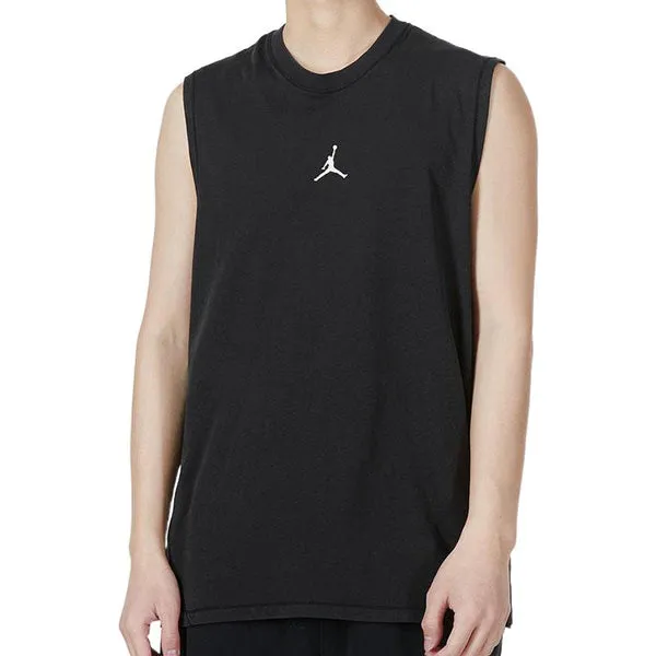 Air Jordan Casual Breathable Running Solid Color Sports Basketball Breathable Vest Black