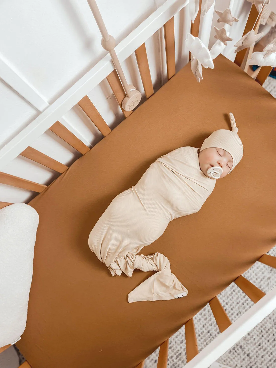 Bamboo Stretch Swaddle - Blush (plus accessories)