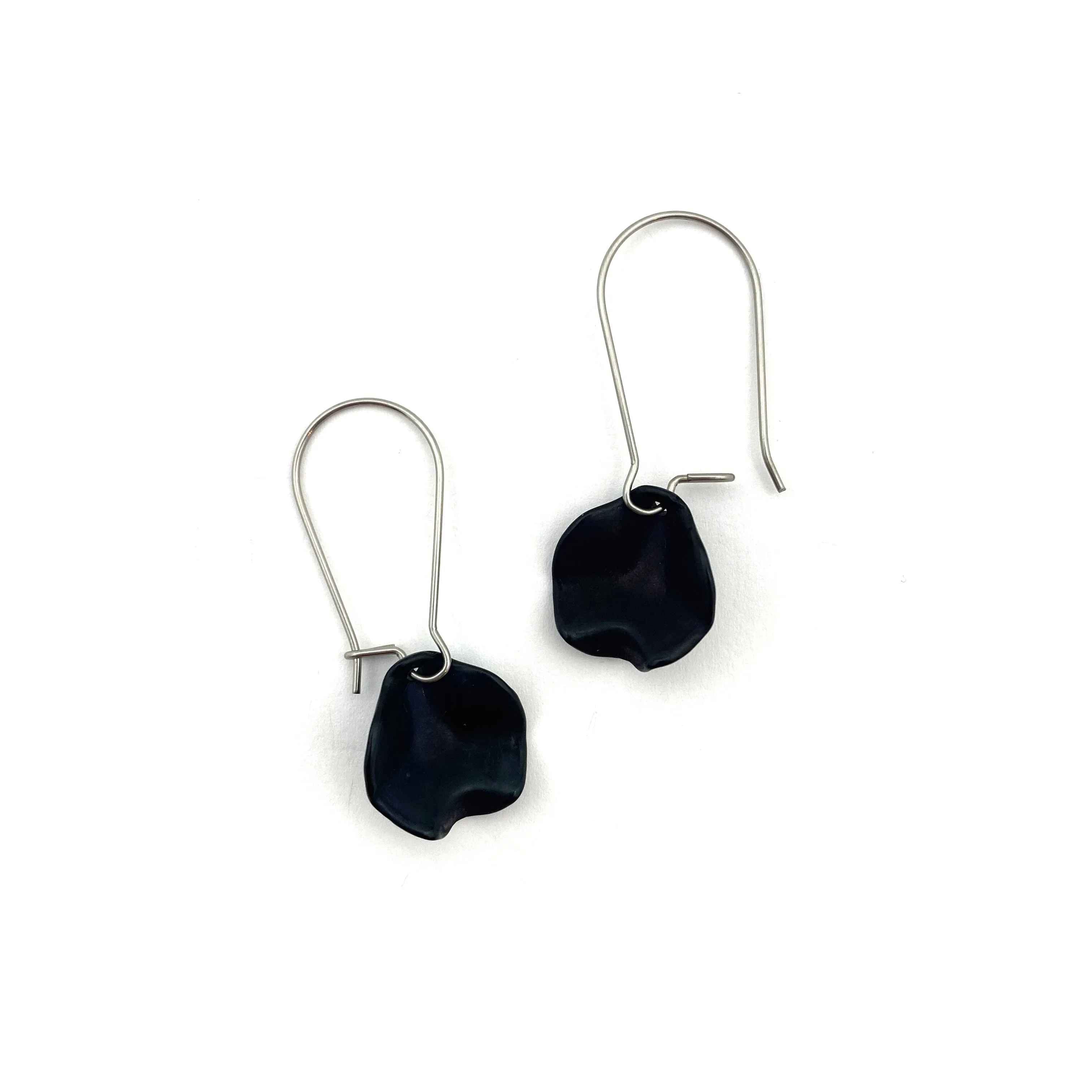 Black Petal Earrings