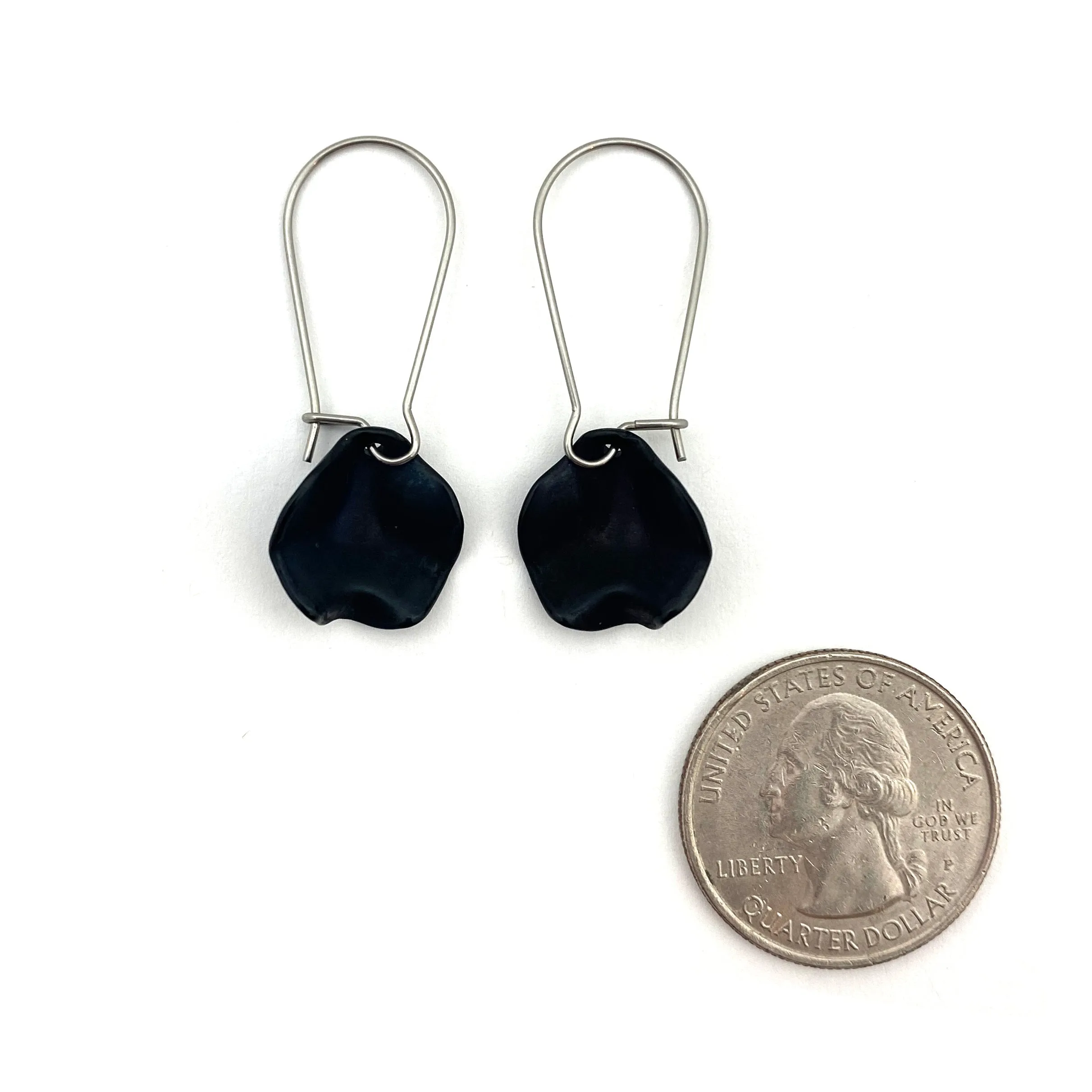 Black Petal Earrings