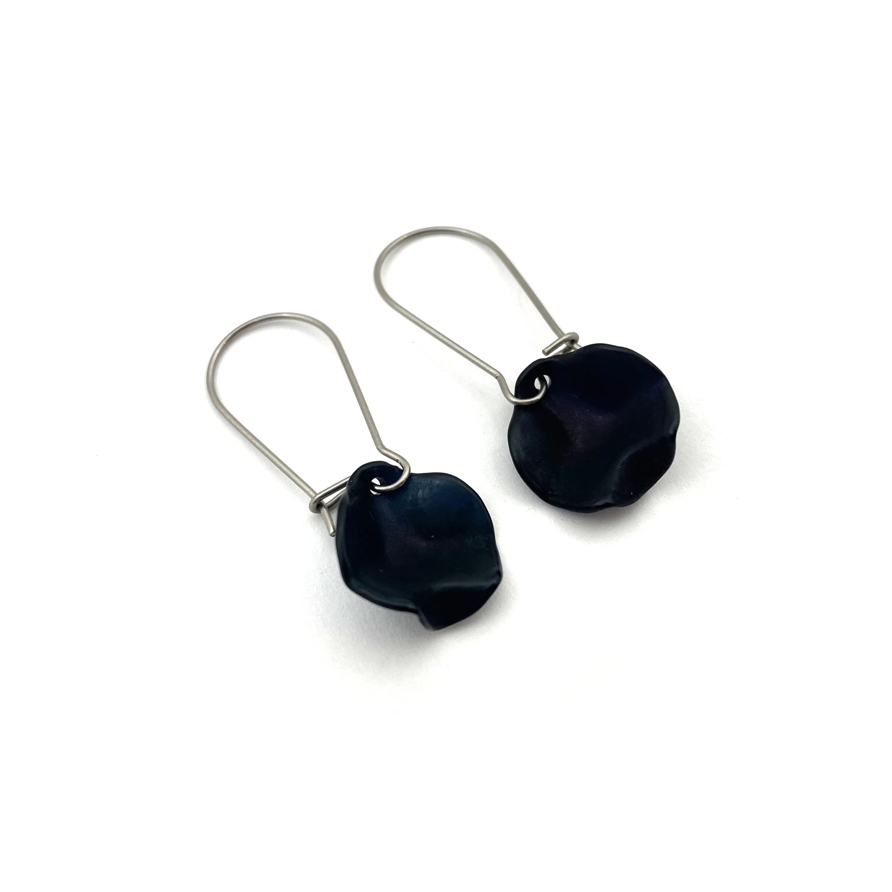 Black Petal Earrings