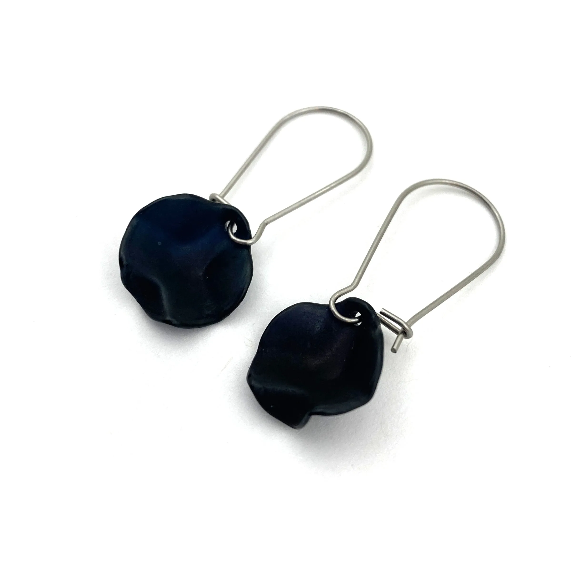 Black Petal Earrings