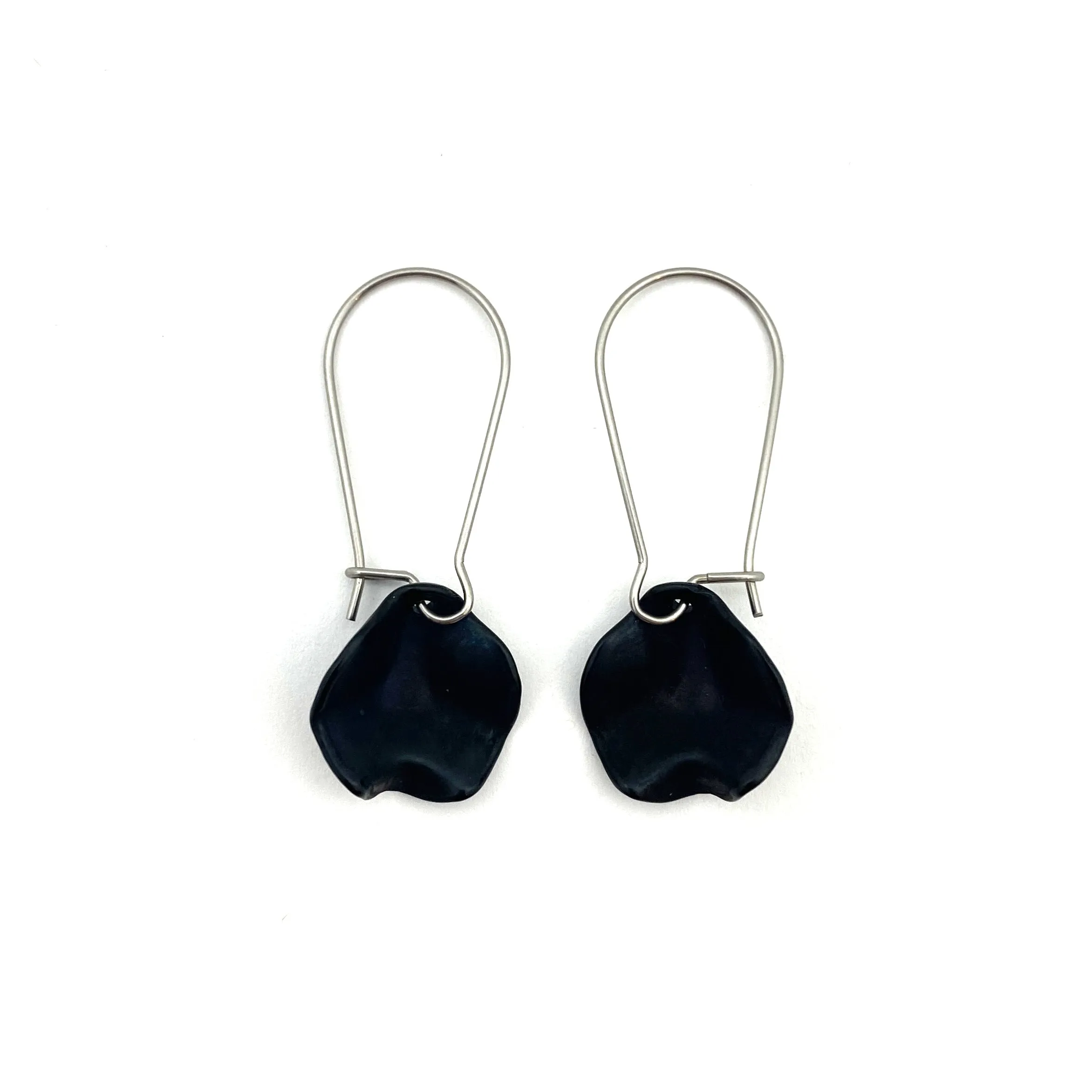 Black Petal Earrings