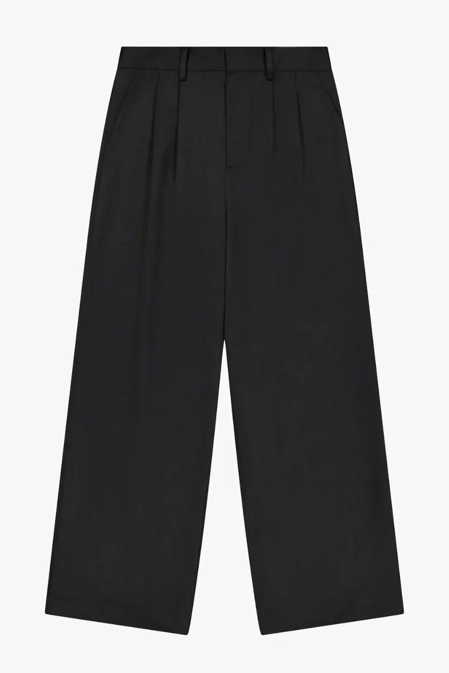 Double Pleated Trouser Black