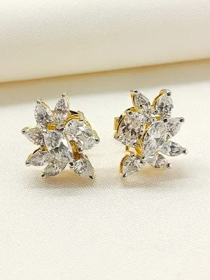 Geetu 92.5 Silver Swarovski Stone Tops