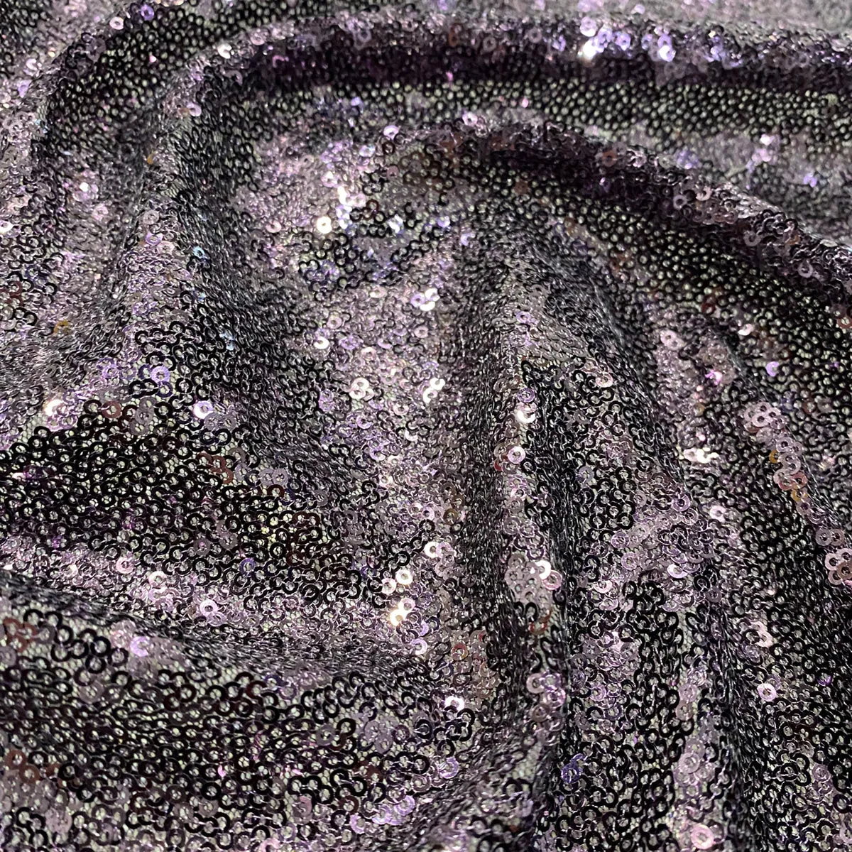 Glitz Sequins Wholesale Fabric in Eggplant