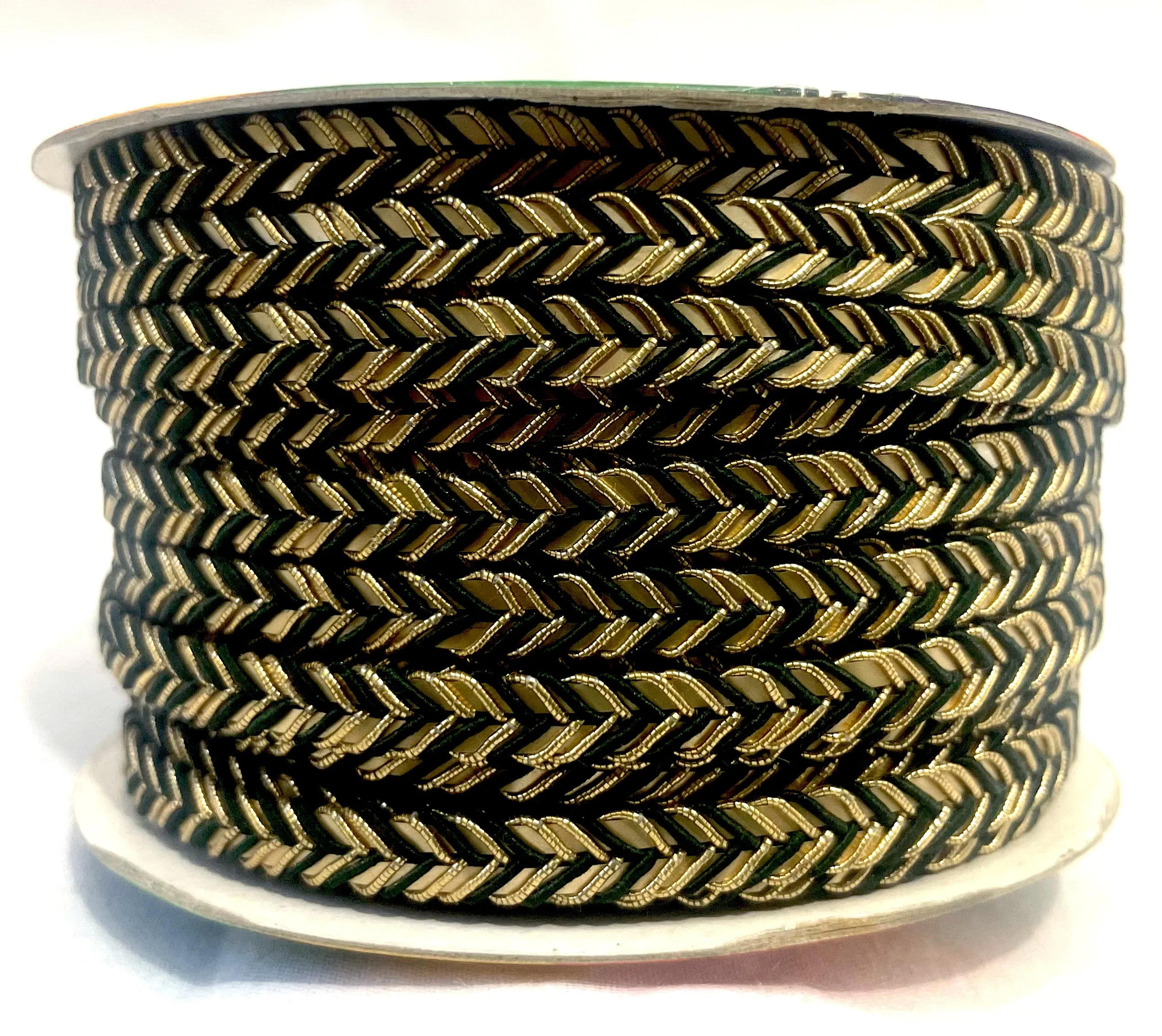 Golden Braid Border, Black And Golden,  Laces for Dress, Home Décor, Shoe, Bags, Hats, DIY, Handmade, 0.2 inch Broad