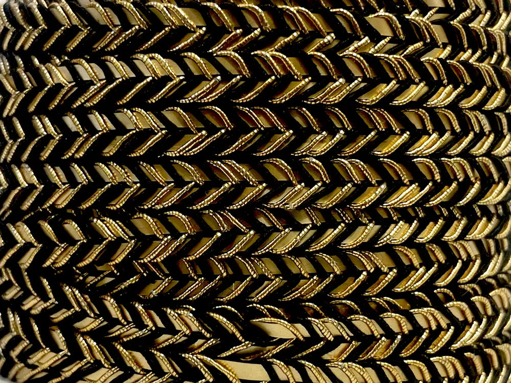 Golden Braid Border, Black And Golden,  Laces for Dress, Home Décor, Shoe, Bags, Hats, DIY, Handmade, 0.2 inch Broad