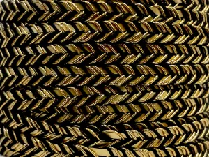 Golden Braid Border, Black And Golden,  Laces for Dress, Home Décor, Shoe, Bags, Hats, DIY, Handmade, 0.2 inch Broad