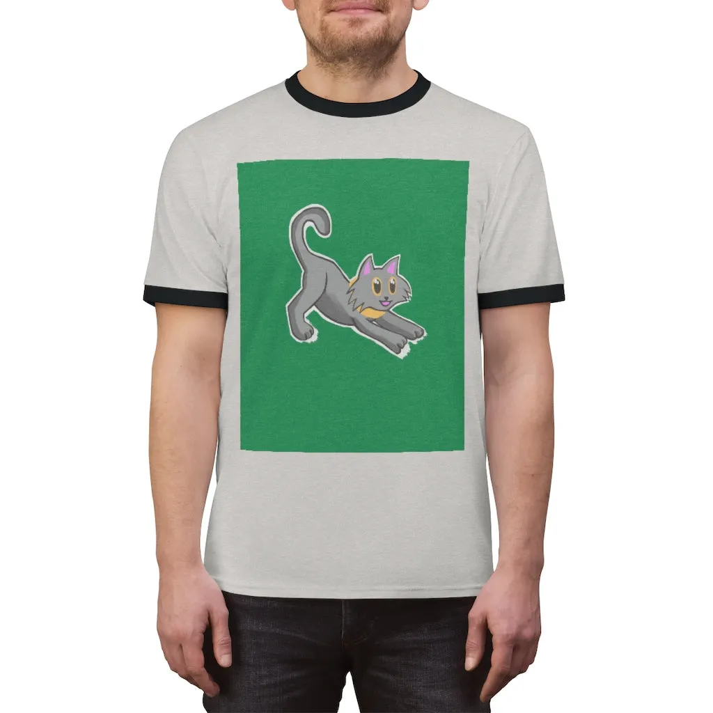 Grey Kitty Unisex Ringer Tee
