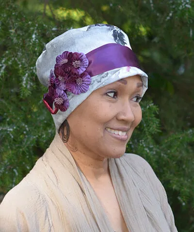 Lola Cloche Hat Style -  Linen in Multi-Floral (One Large Left!)