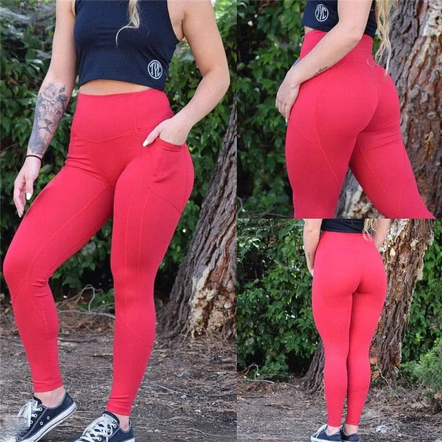 NORMOV  Women Workout Sexy High Waist Leggings