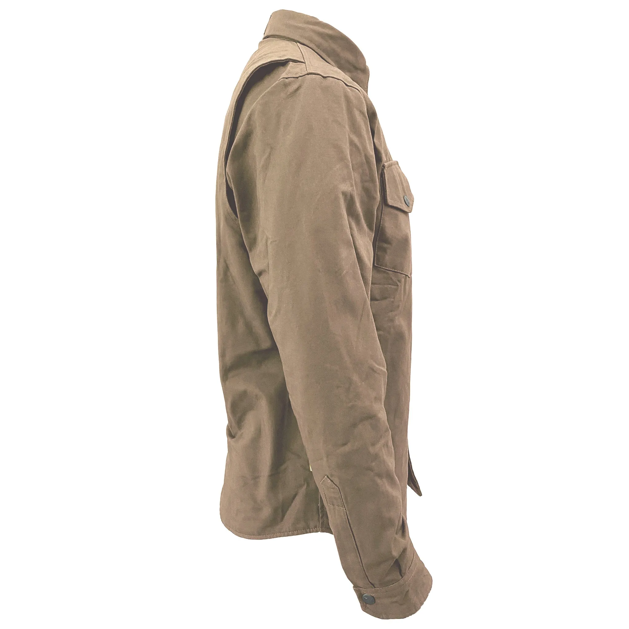 SALE Protective Canvas Jacket for Men - Camel with Pads