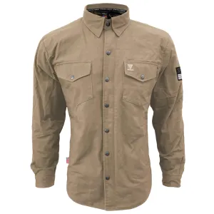 SALE Protective Canvas Jacket for Men - Camel with Pads