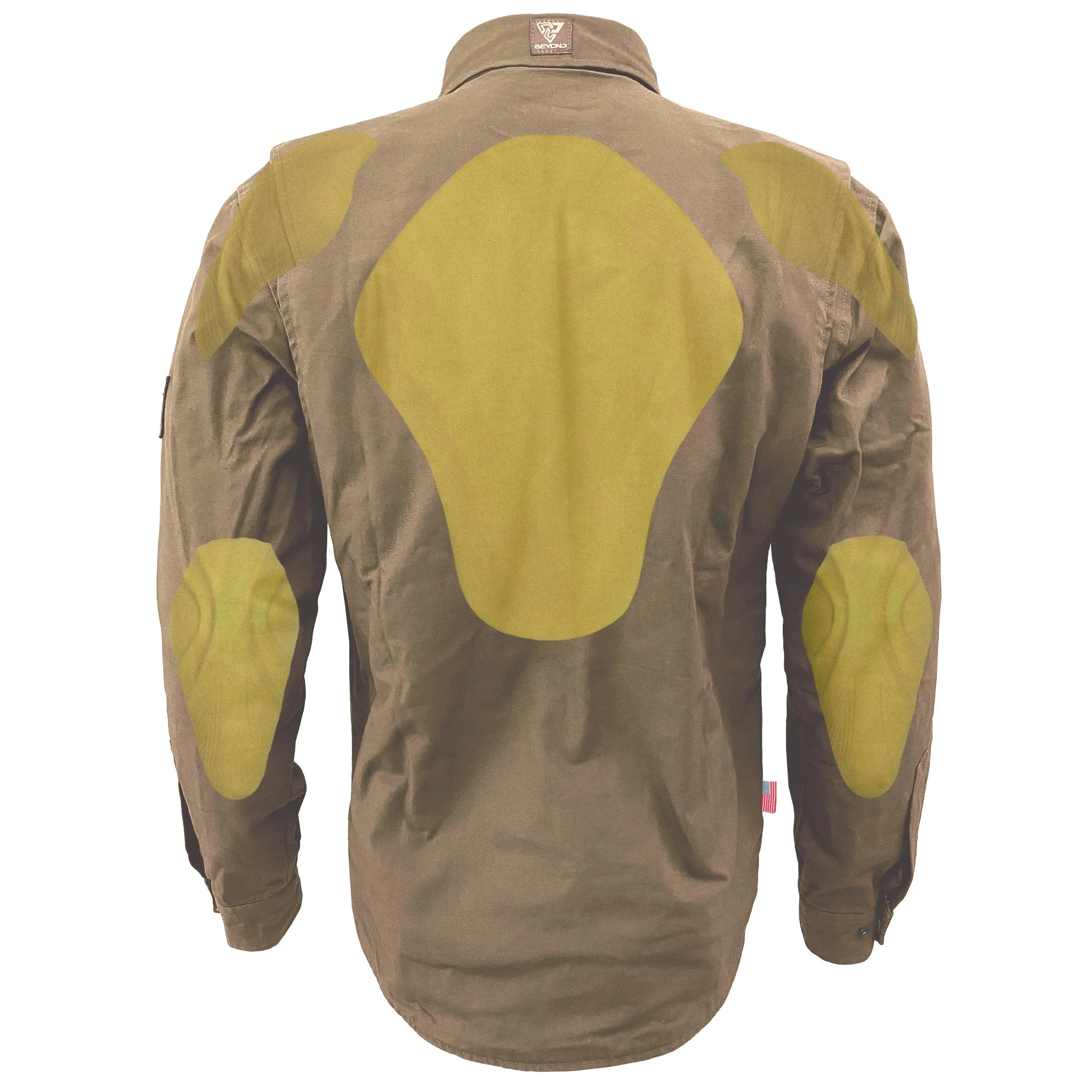 SALE Protective Canvas Jacket for Men - Camel with Pads