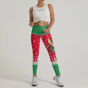 Santa Rolling Around Christmas Leggings